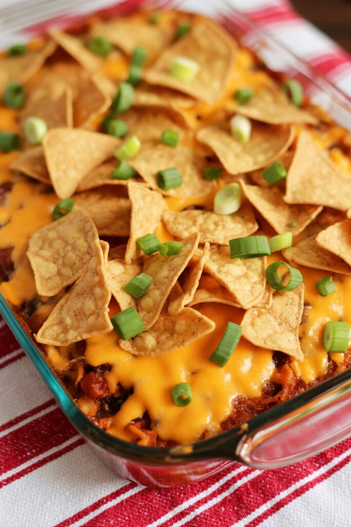 Assemble Chicken Dorito Casserole