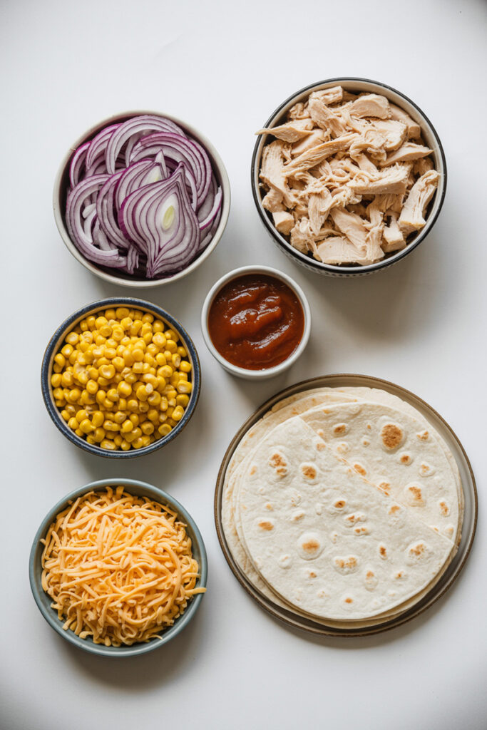 BBQ Chicken Quesadillas Ingredients