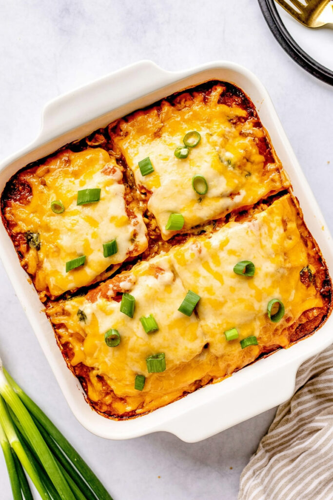 Baked Chicken Enchilada Casseroles