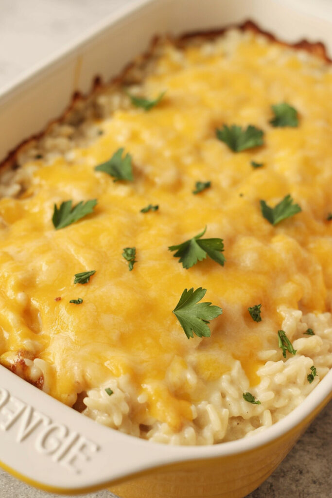 Baked Green Chili Rice Casserole