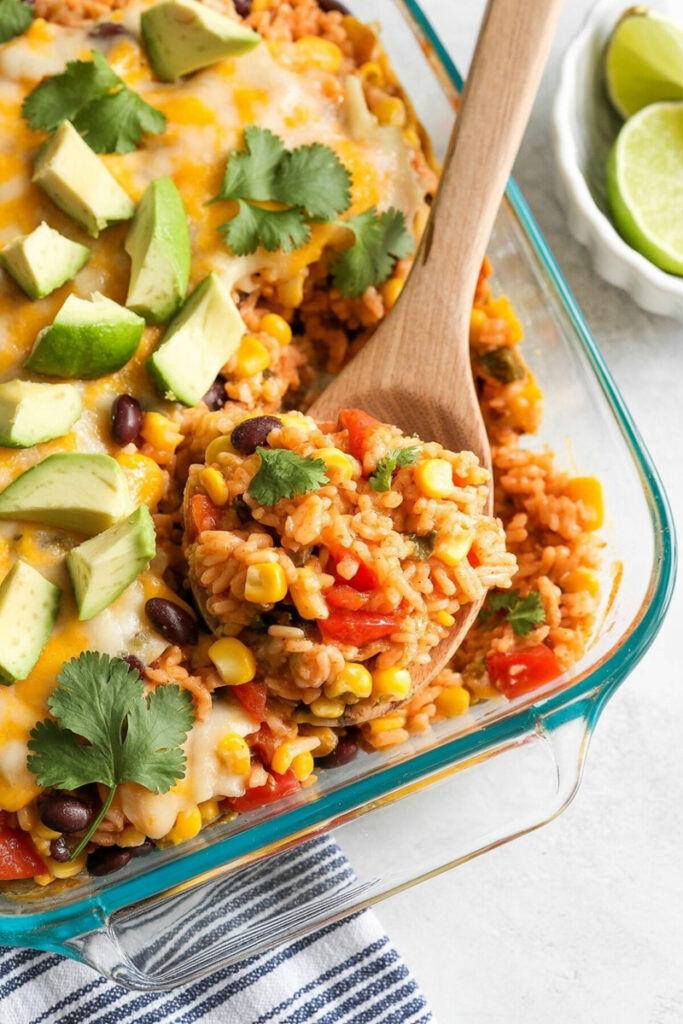 Baked Mexican Chicken and Rice Casserole