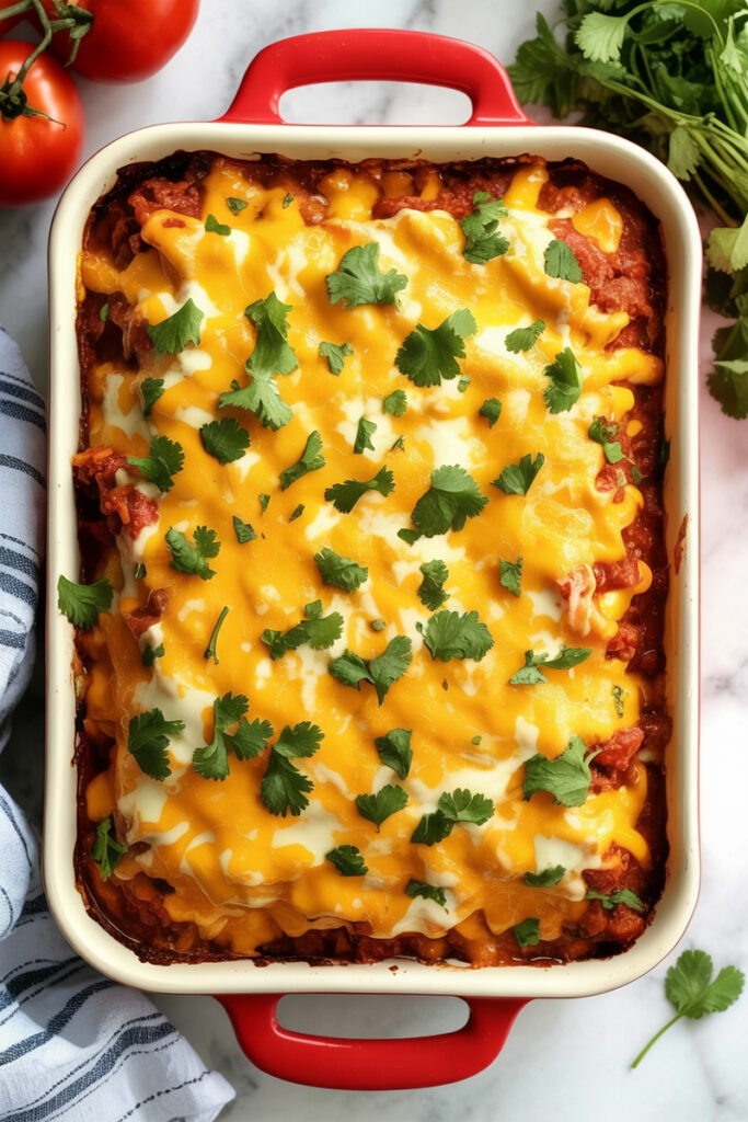 Baked Chicken Thigh Enchilada Casserole