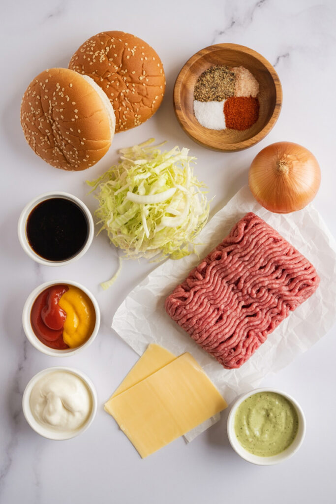 Big Mac Sloppy Joes Ingredients