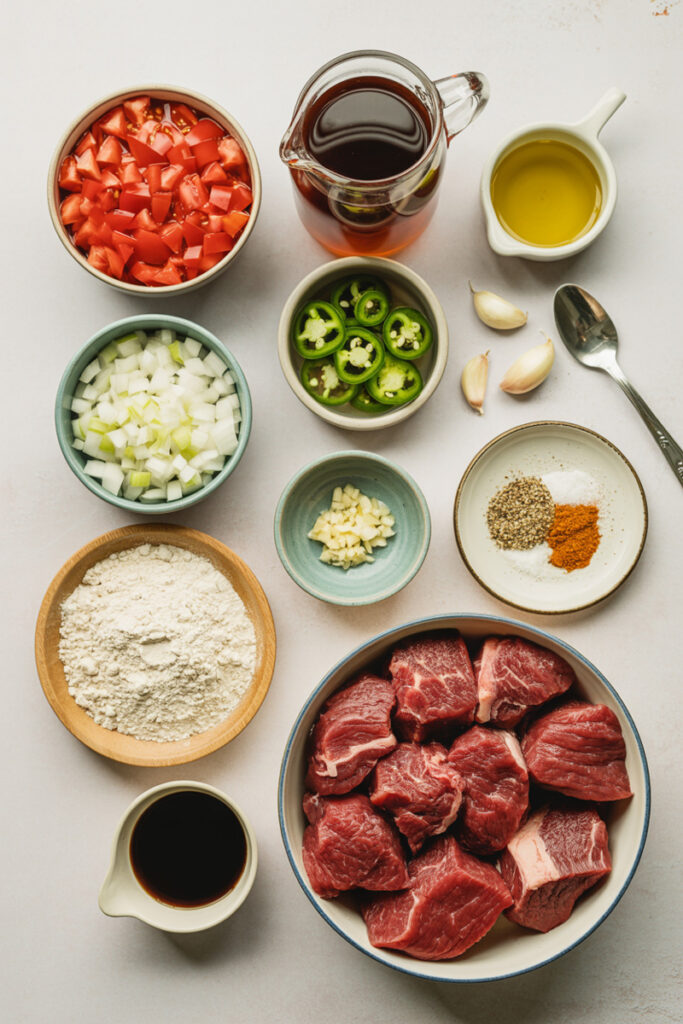 Carne Guisada Ingredients