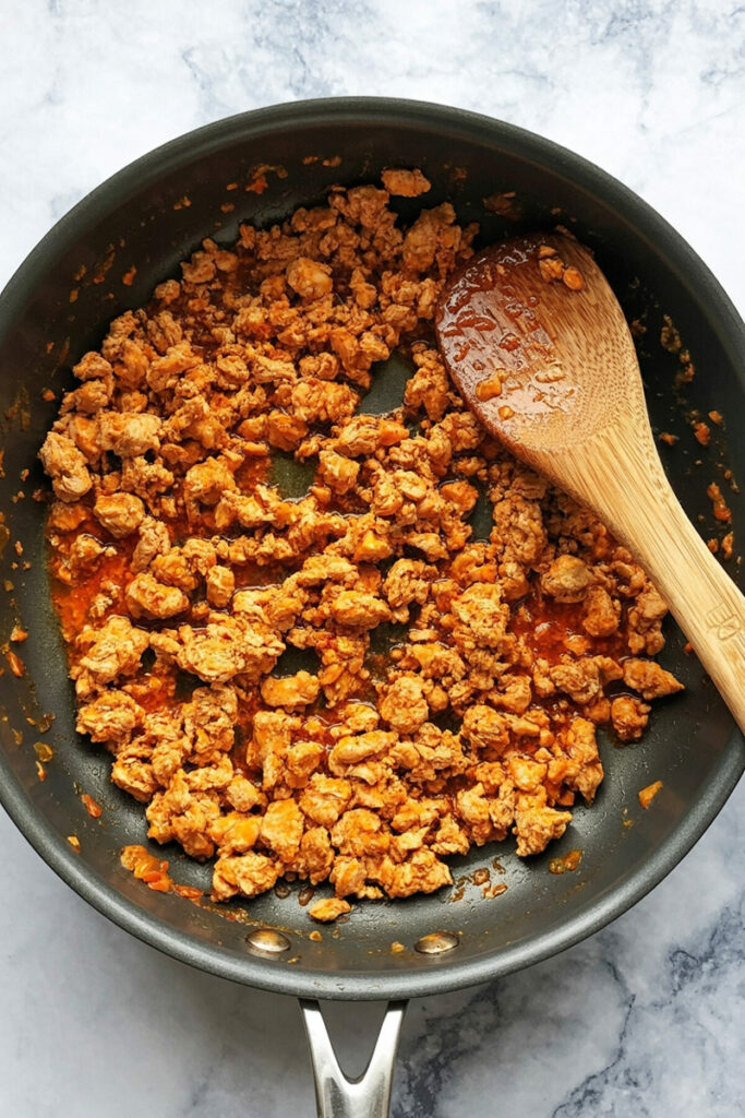 Cooking the Ground Chicken