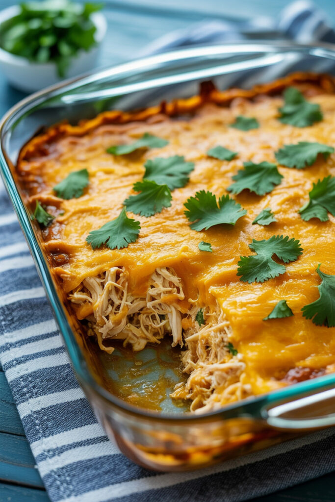 Chicken Enchilada Casserole No Tortilla