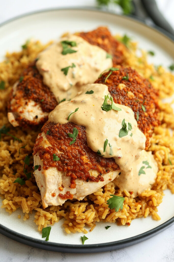 Chicken and Rice with Queso