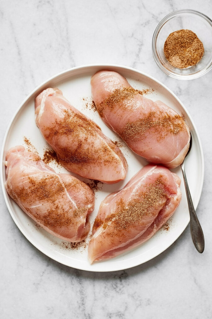 Season the chicken
