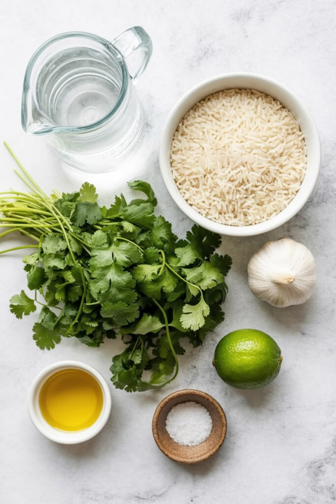 Cilantro Lime Rice Ingredients