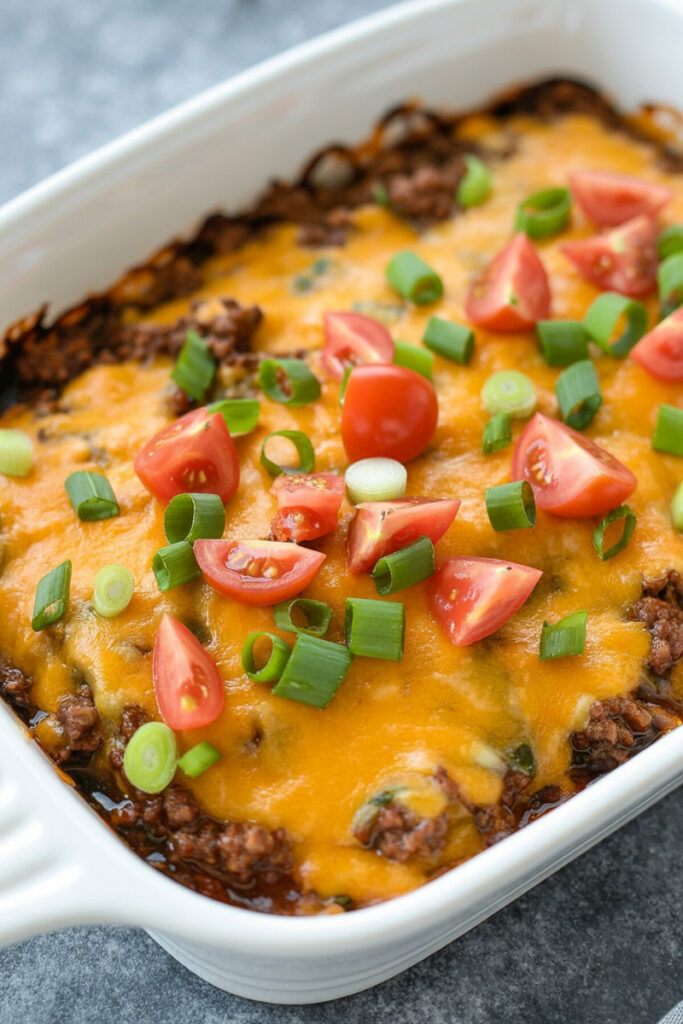 Cooked Keto Taco Casserole