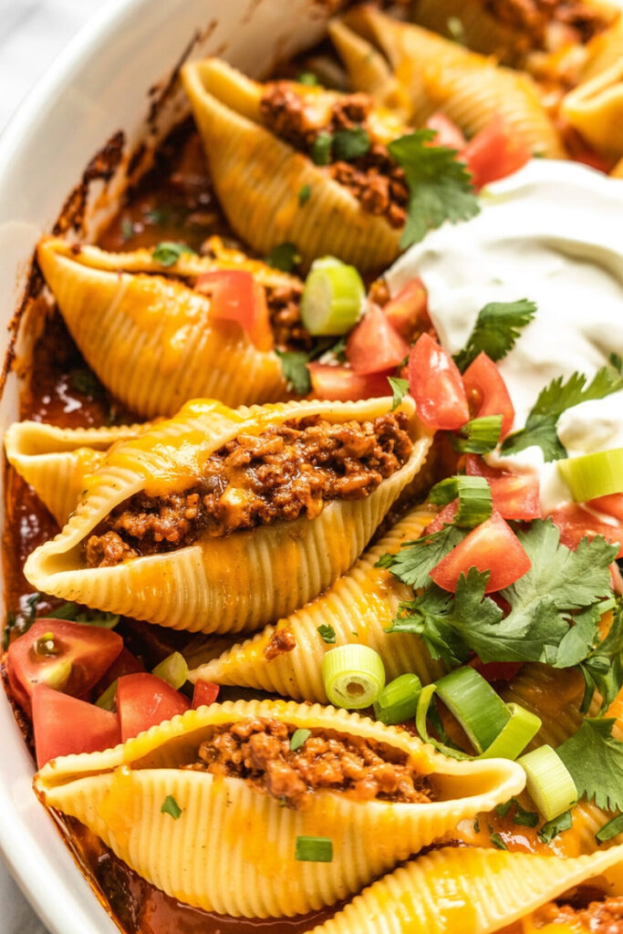 Baked Taco Stuffed Shells