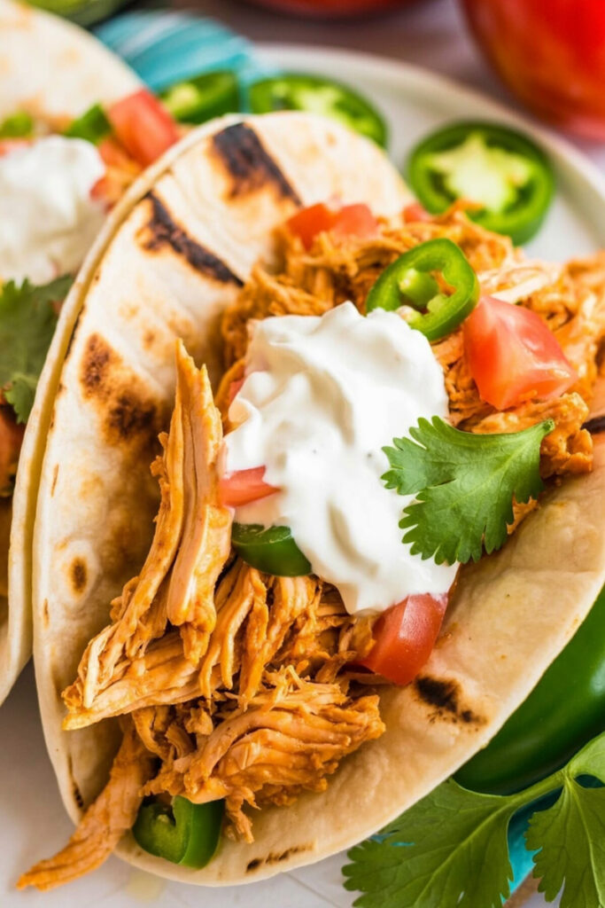 Customized Shredded Chicken Tacos