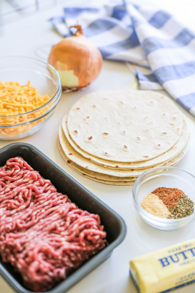 Ground Beef Quesadillas Ingredients
