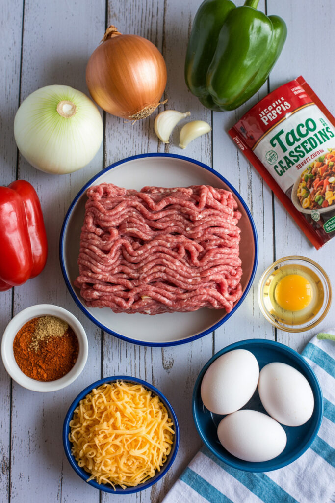 Keto Taco Casserole Ingredients