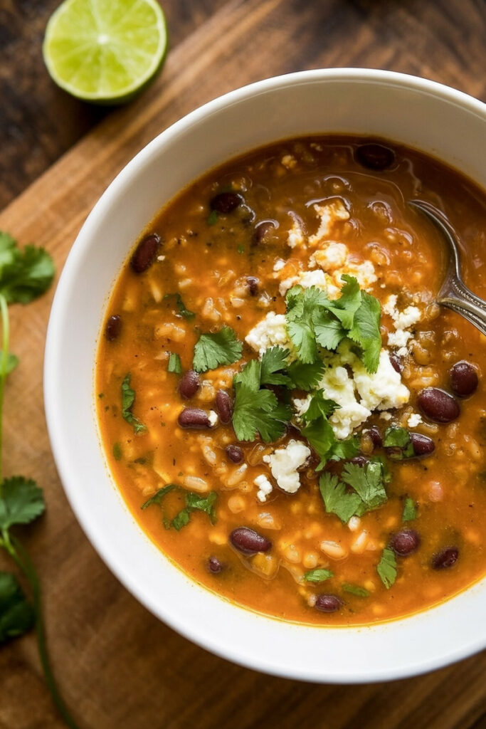Mexican Beans and Rice Soup Recipe