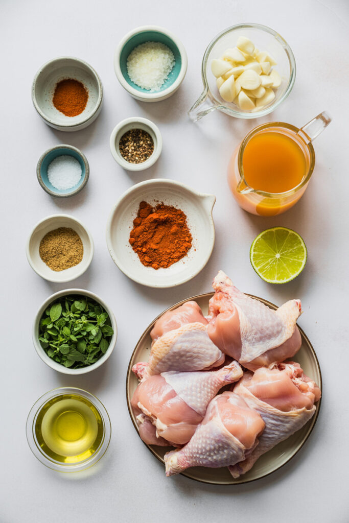 Mexican Chicken Pollo Asado Ingredients