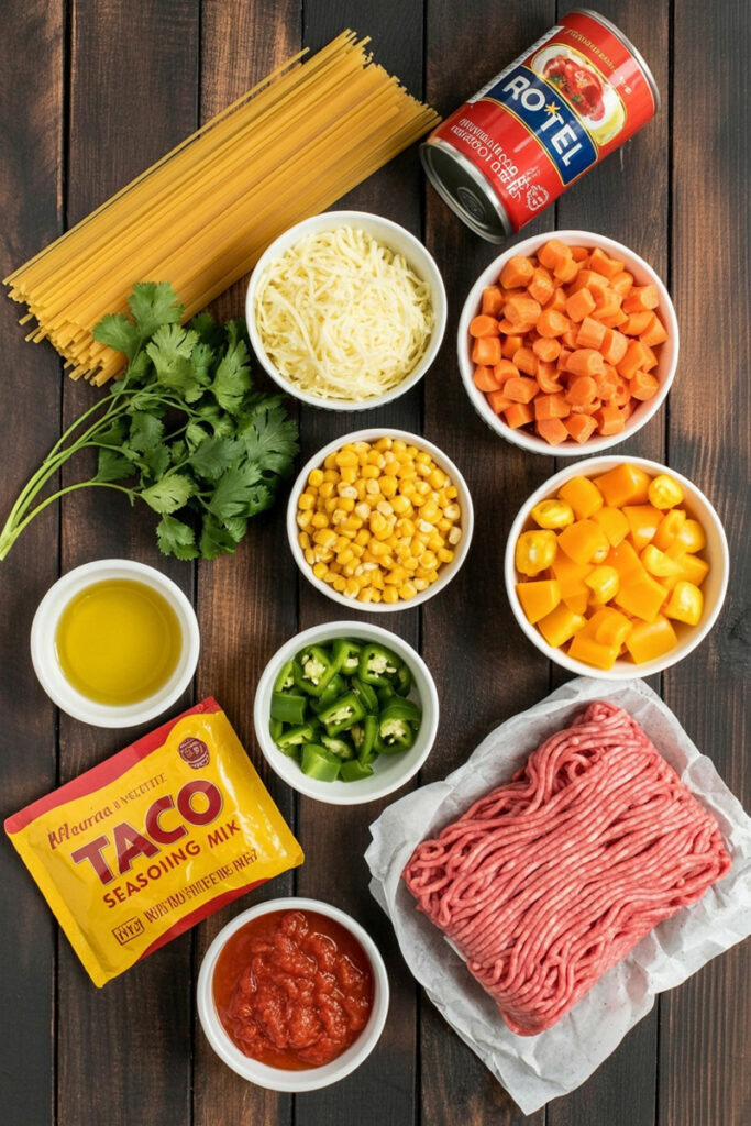Mexican Spaghetti Ingredients