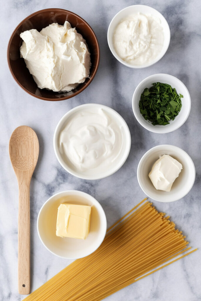 Mexican White Spaghetti Ingredients