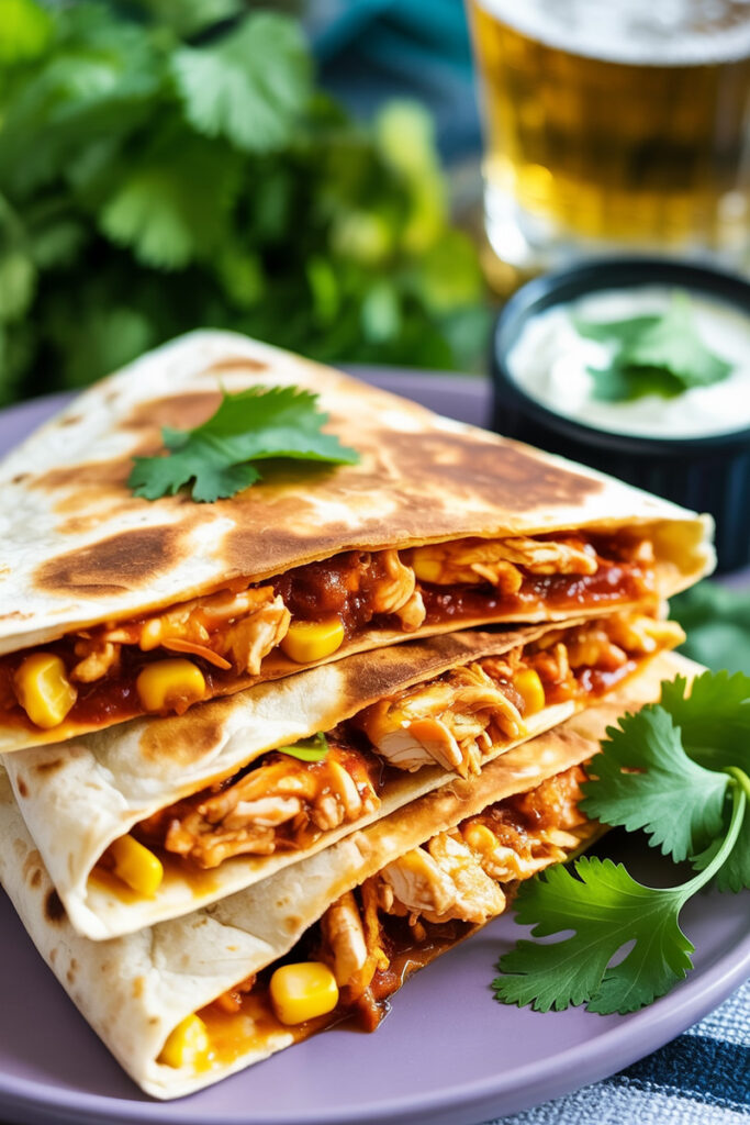 Prepare BBQ Chicken Quesadillas
