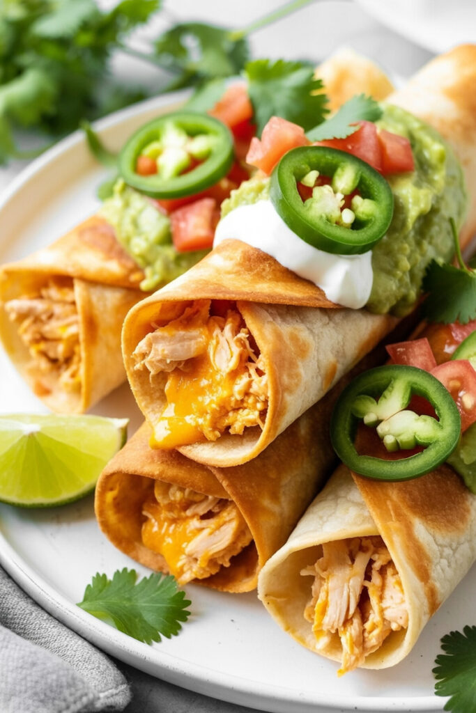 Prepare Baked Chicken Chimichangas