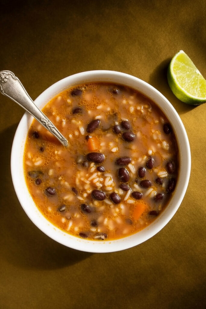 Prepare Beans and Rice Soup