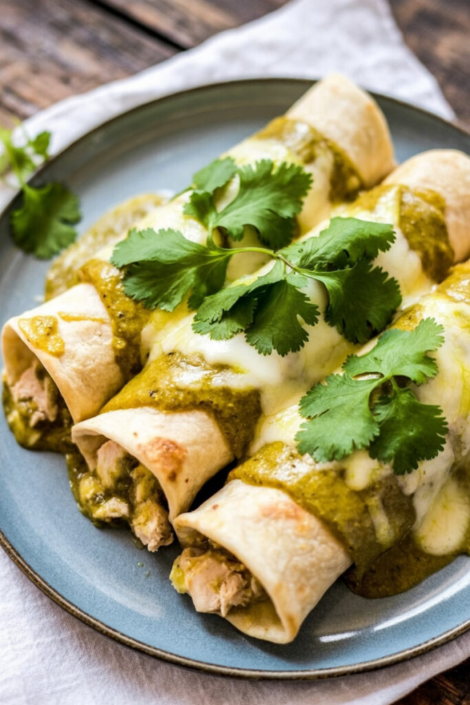 Serve Chicken Enchiladas With Green Sauce