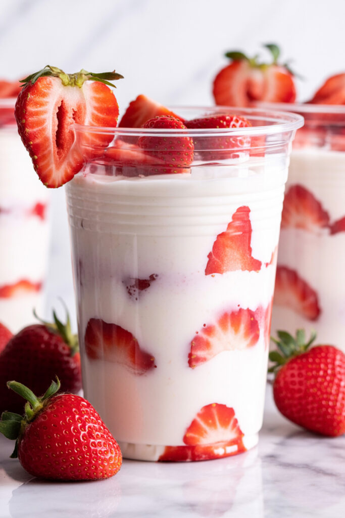 Serving Fresas con Crema