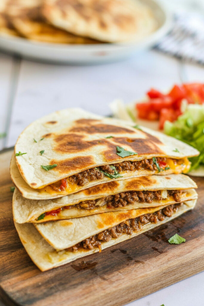 Serve Ground Beef Quesadillas