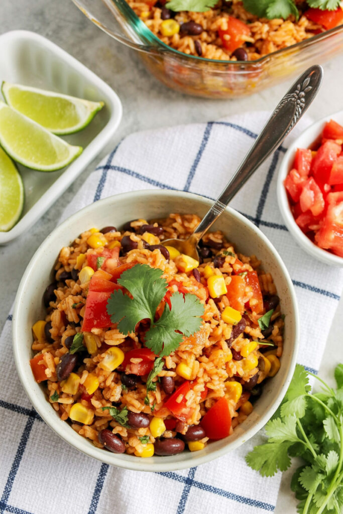 Serve Mexican Chicken and Rice Casserole