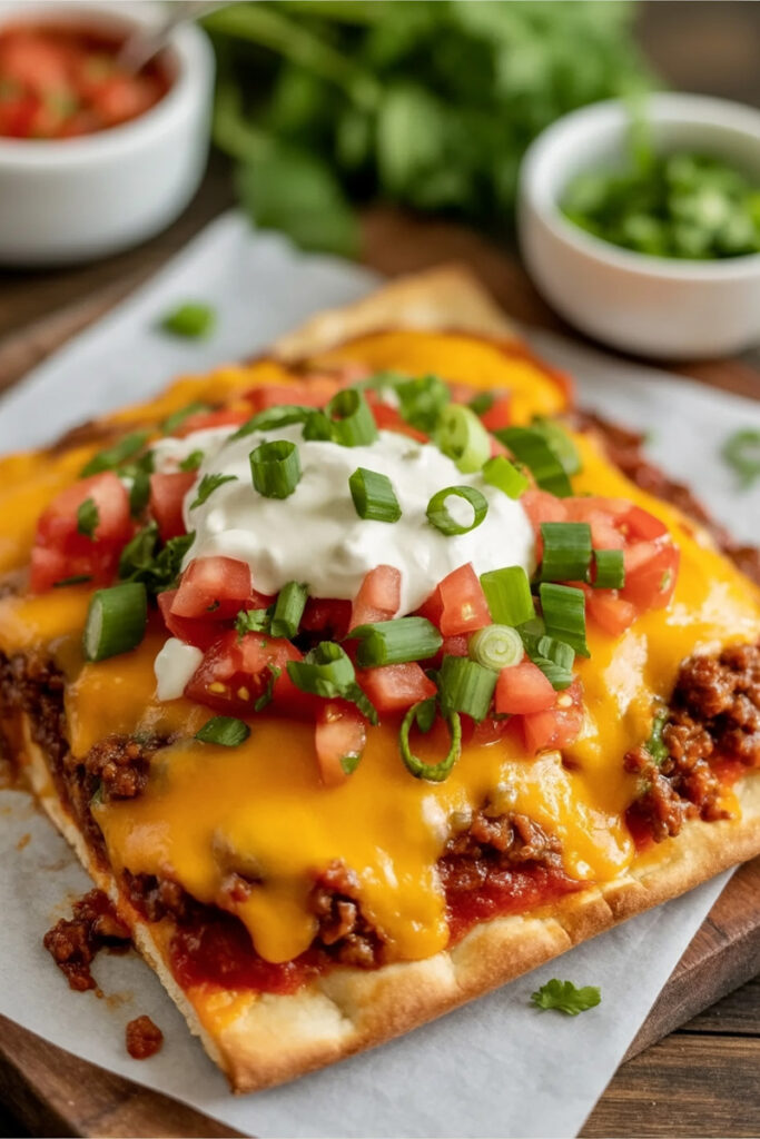 Prepare Taco Pizza with Crescent Rolls