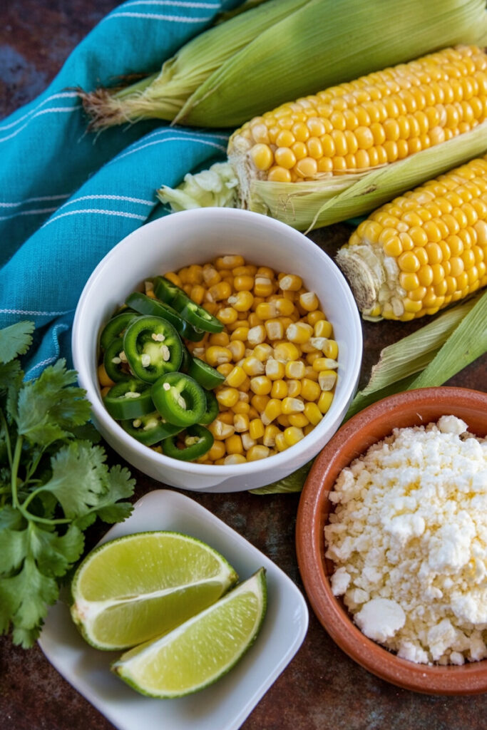 Skillet Mexican Street Corn Ingredients