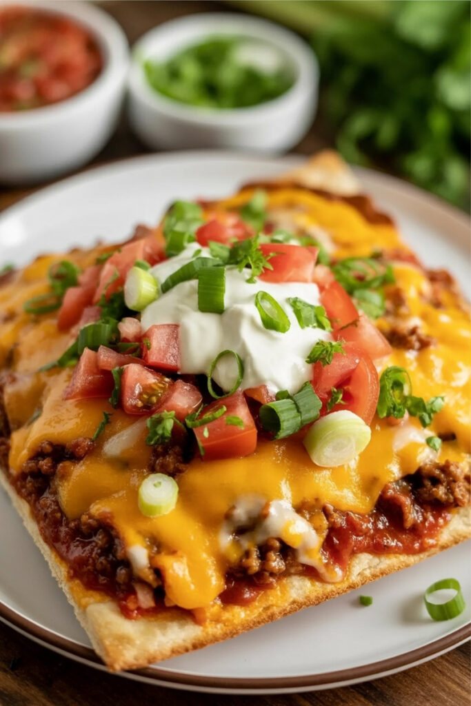 Taco Pizza with Crescent Rolls