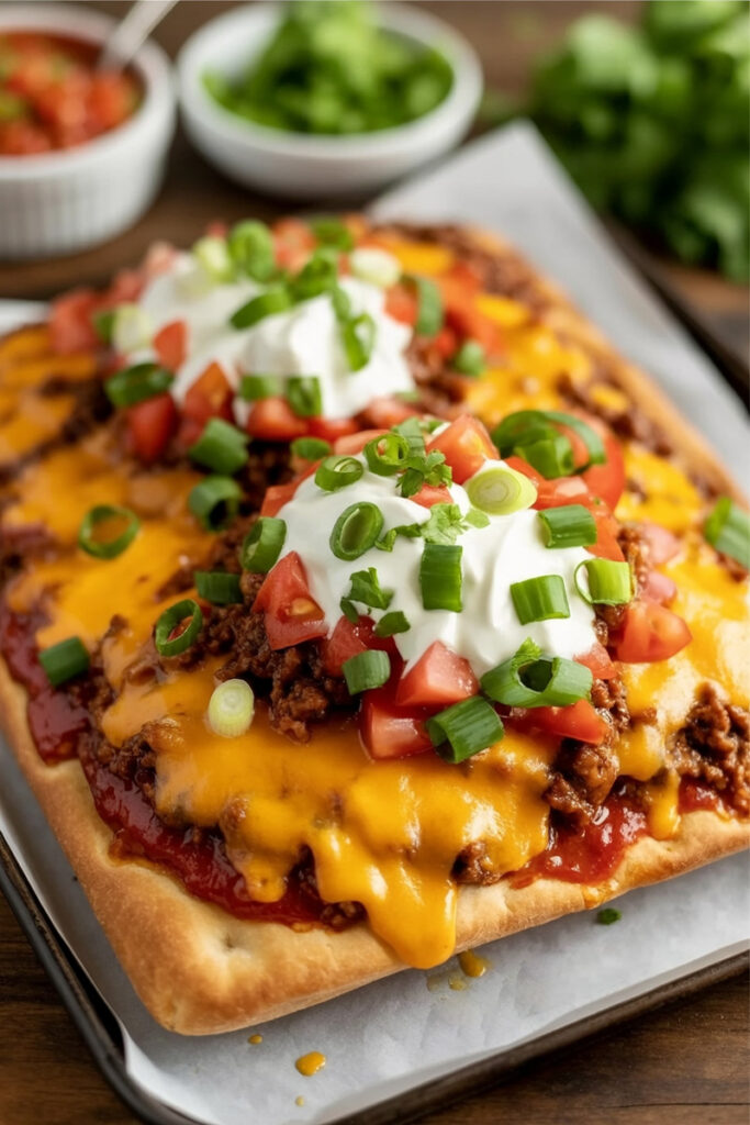 Taco Pizza with Crescent Rolls Recipe