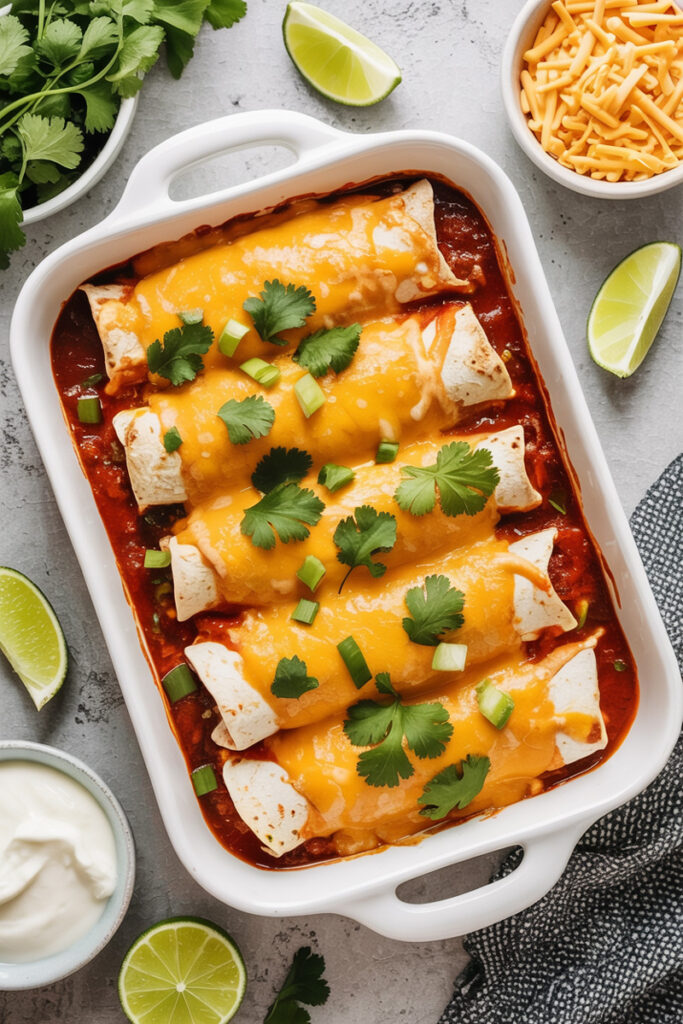 Cheesy Beef Enchiladas
