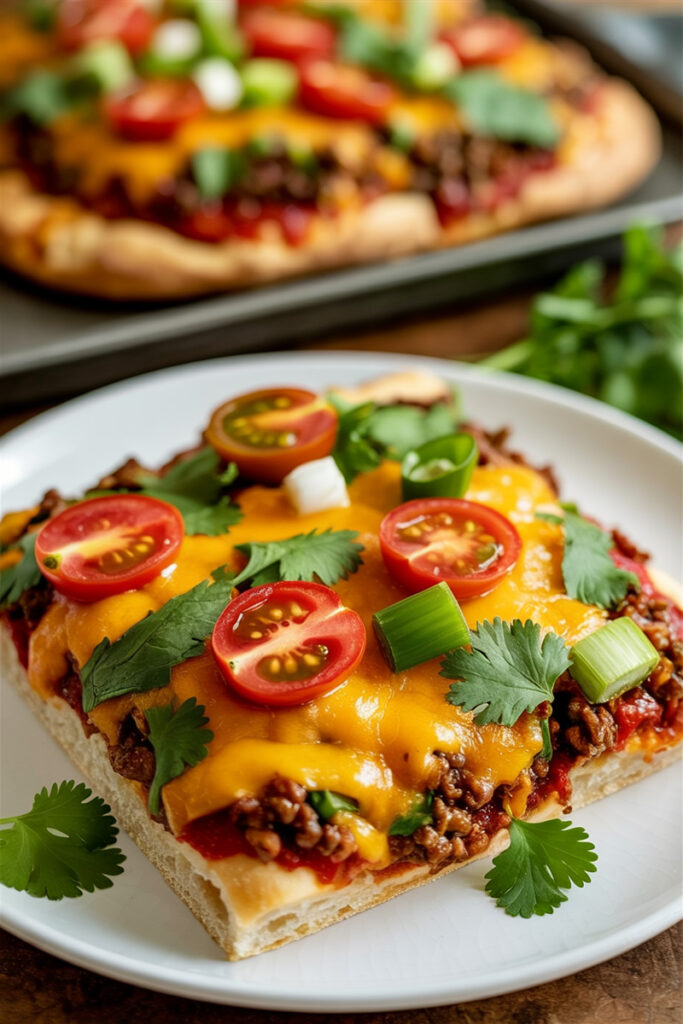 Serve Taco Pizza with Crescent Rolls
