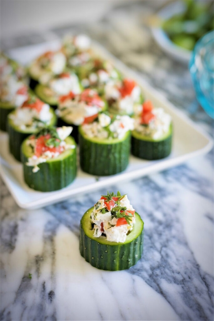 Stuffed Cucumber Bites
